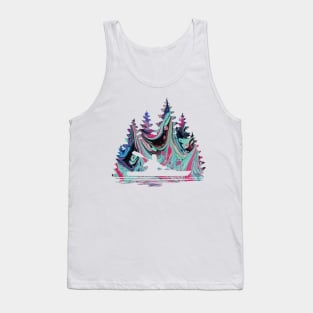 Abstract Silhouette of a kayaker paddling Tank Top